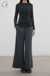 SWAYING 25 Spring/Summer Flared Wool Trousers SW-SW25PS3B12 Dark Gray SW25PS3B12